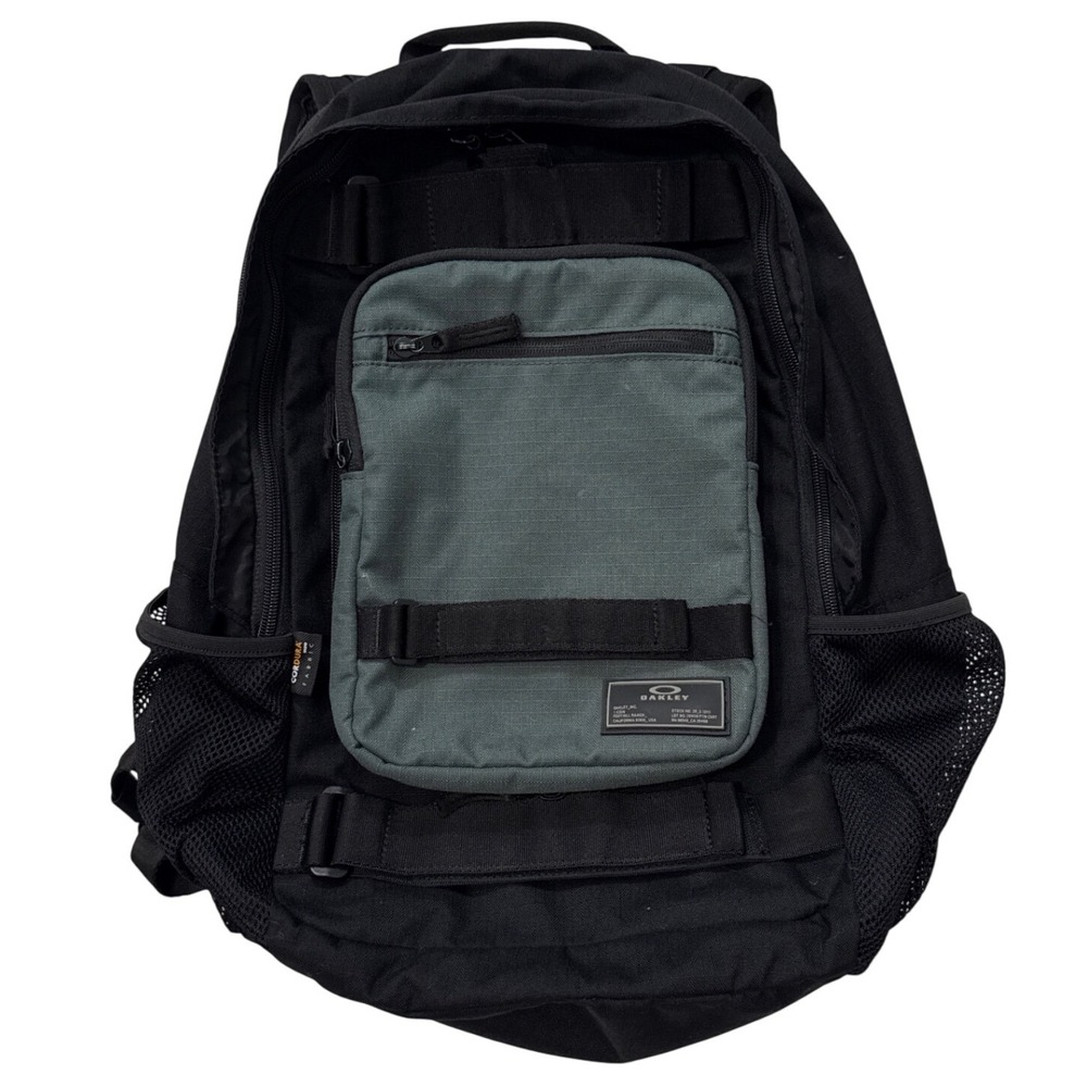 Oakley Cordura Fabric Backpack Black Charcoal Grey Tactical Outdoor Bag